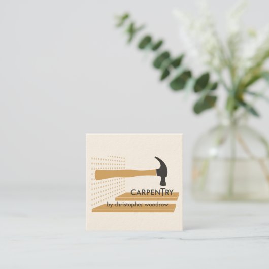 timmerman houtbewerker Visitekaartje (Staand voorkant)