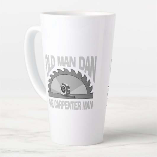 Timmerman houtbewerking Oud Man Dan Lumber Bouwer Latte Mok (Linkerhoek)