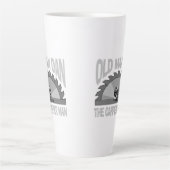 Timmerman houtbewerking Oud Man Dan Lumber Bouwer Latte Mok (Voorkant)