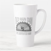 Timmerman houtbewerking Oud Man Dan Lumber Bouwer Latte Mok (Rechts)