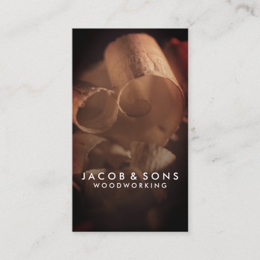 Timmerman houtbewerking Visitekaartje (Voorkant)