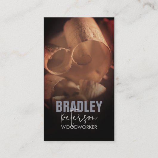 Timmerman houtbewerking Visitekaartje (Voorkant)