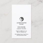 Timmerman houtbewerking Visitekaartje (Achterkant)