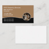 Timmerman houtbewerking Visitekaartjes (Voorkant / Achterkant)