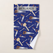 Timmerman houtbewerkingsgereedschappen gepersonali handdoek (Handdoek)