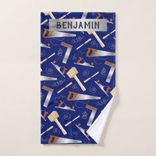 Timmerman houtbewerkingsgereedschappen gepersonali handdoek (Handdoek)