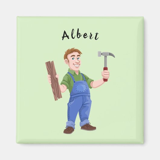  timmerman met gereedschapsmagneet magneet (Voorkant)