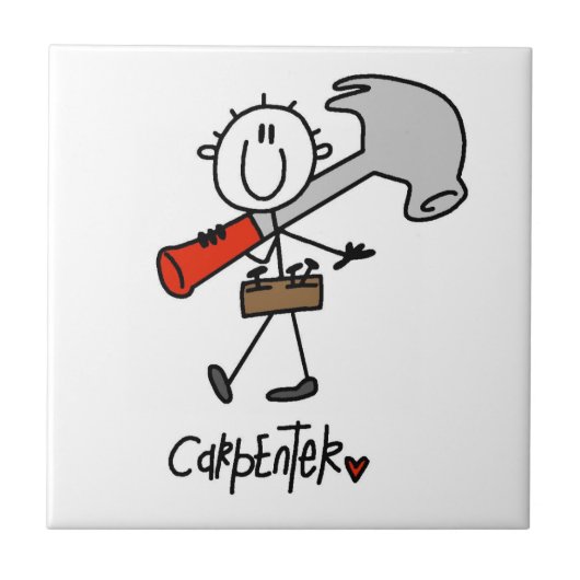 Timmerman Met Hamer Tegeltje (Voorkant)