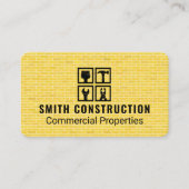 Timmerman Reparatiepictogrammen | Bouwgereedschap Visitekaartje (Voorkant)