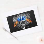 Timmerman schedel met hard Pet: De timmerman Rechthoekige Sticker (Envelop)