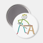Timmerman Stickman Magneet (Voorkant / Achterkant)