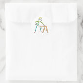 Timmerman Stickman Ronde Sticker (Tas)