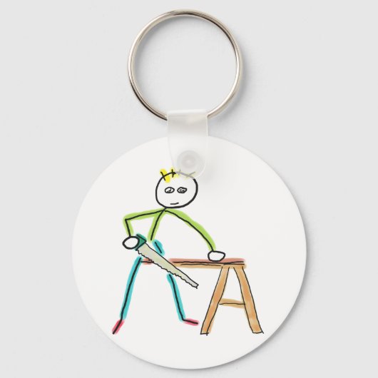 Timmerman Stickman Sleutelhanger (Voorkant)