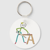 Timmerman Stickman Sleutelhanger (Achterkant)