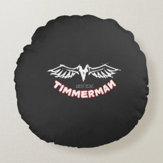 Timmerman – Streetwear Vleugels Logo Ontwerp Rond Kussen