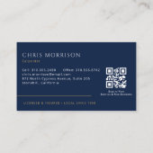Timmerman Timmervak Modern QR-code Visitekaartje (Achterkant)