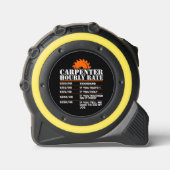 Timmerman uurtarieven rolmaat (Voorkant)