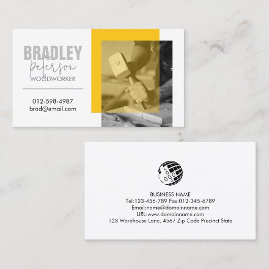 Timmerman Woodworker  Afbeelding Visitekaartje (Voorkant / Achterkant)