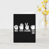 Timmermannen Steen Papier Schaar Tafelzaag Vaders  Kaart (Gele Bloem)