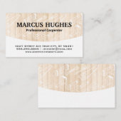 Timmermanswerktuigen | Hardhouten Panelen Visitekaartje (Voorkant / Achterkant)