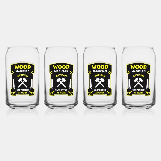 Timmerwerk en houtbewerking blikvorm glas (Voorkant)