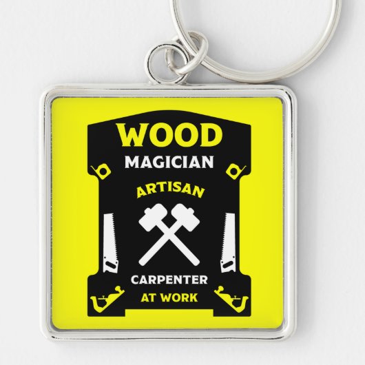 Timmerwerk en houtbewerking sleutelhanger (Voorkant)