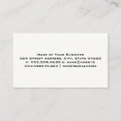 Timmerwerk Handgereedschap | aannemer Visitekaartje (Achterkant)