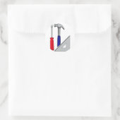 Timmerwerk logo ronde sticker (Tas)