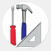 Timmerwerk logo ronde sticker (Voorkant)