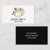 Timmerwerktuigen en Home Icon Visitekaartje (Voorkant / Achterkant)