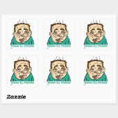 "TIMMY ILL FIGURE" grappig Vierkante Sticker (Vel)