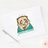 "TIMMY ILL FIGURE" grappig Vierkante Sticker (Envelop)