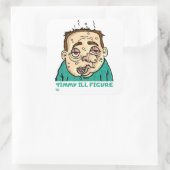 "TIMMY ILL FIGURE" grappig Vierkante Sticker (Tas)