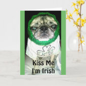 Timmy "kust me ik ben Iers" Wenskaart Kaart (Gele Bloem)