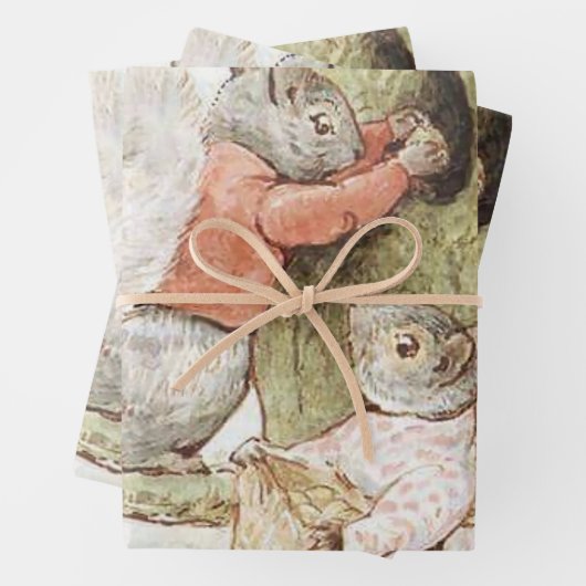 Timmy Tiptoes en Goody Squirrel beroemd gemaakt do Inpakpapier Vel (In situ)