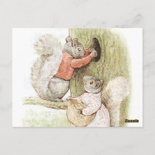 Timmy Tiptoes en Goody Squirrel door Beatrix Potte Briefkaart (Achterkant)