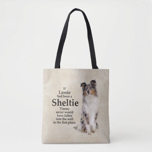 Timmy's Blue Merle Sheltie Canvas tas (Voorkant)