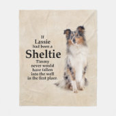 Timmy's Blue Merle Sheltie Fleece Blanet (Voorkant)