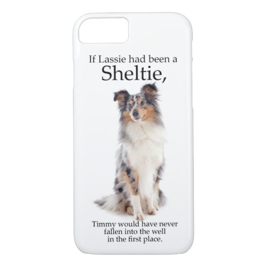 Timmy's Blue Merle Sheltie iPhone case (Achterkant)