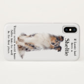 Timmy's Blue Merle Sheltie iPhone X Hoesje (Achterkant (horizontaal))