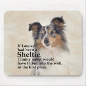 Timmy's Blue Merle Sheltie Mousepad Muismat (Voorkant)