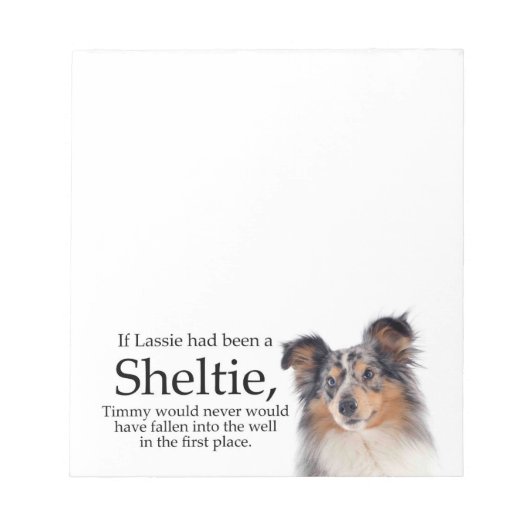 Timmy's Blue Merle Sheltie Notitieblok (Voorkant)