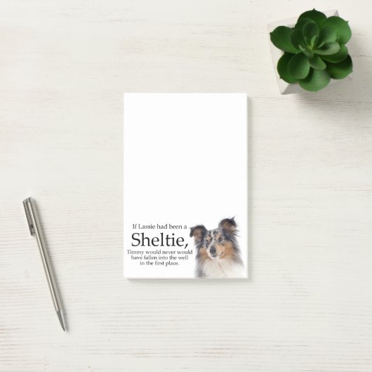 Timmy's Blue Merle Sheltie Post Post-it® Notes (Kantoor)