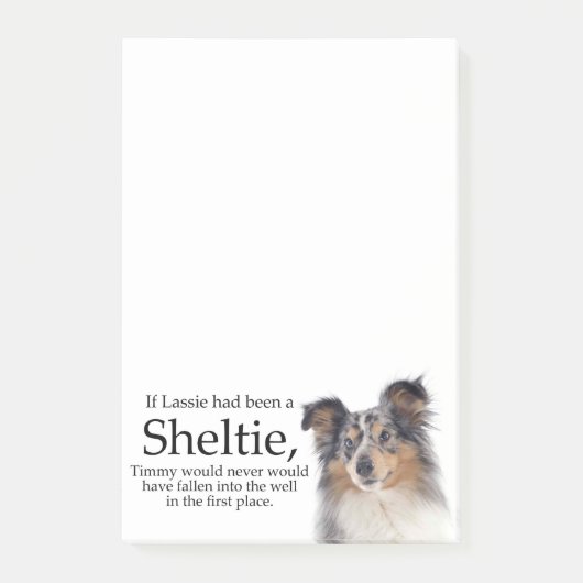 Timmy's Blue Merle Sheltie Post Post-it® Notes (Voorkant)