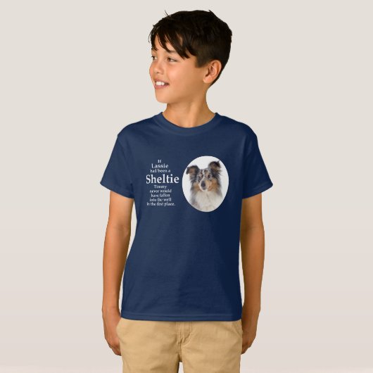 Timmy's Blue Merle Sheltie T-shirt (Voorkant volledig)