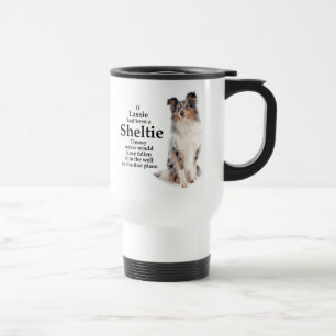Timmy's Blue Merle Sheltie Travel Mug Reisbeker