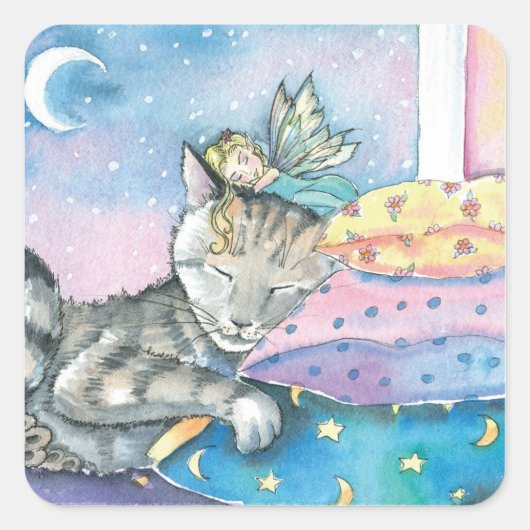 Timmy's Fairy Tabby Cat Stickers (Voorkant)