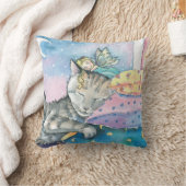Timmy's Fairy Tabby Kat Kinderkussen Kussen (Deken)
