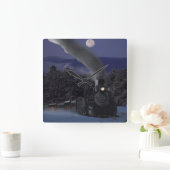 Timmy's kerstnachttrein vierkante klok (Huis)