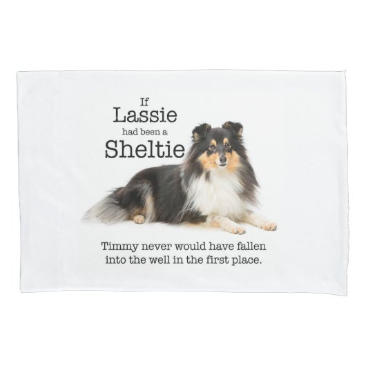 Timmy's Tri-Color Sheltie Kussensloop (Voorkant)